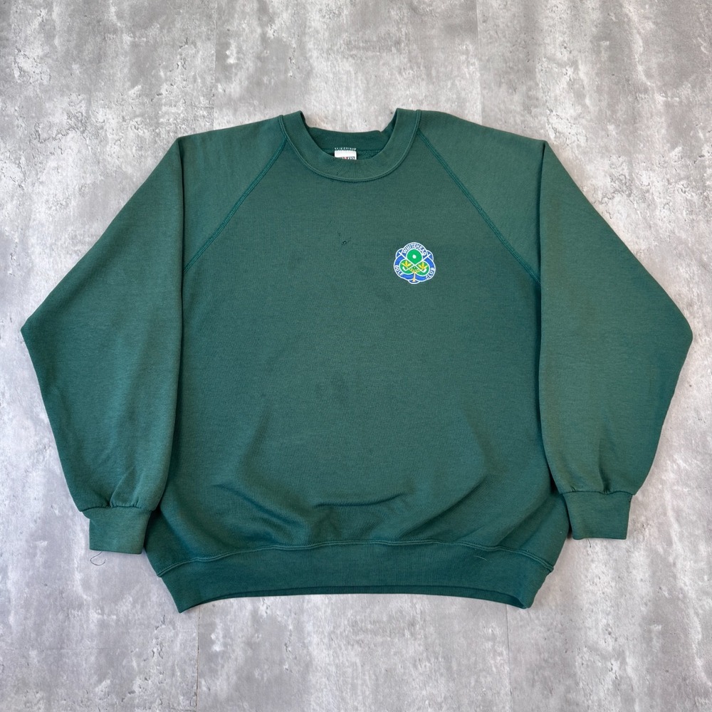 Vintage Whitehead Golf Club Sweatshirt Mens XL Green Crewneck Embroidered 1990s